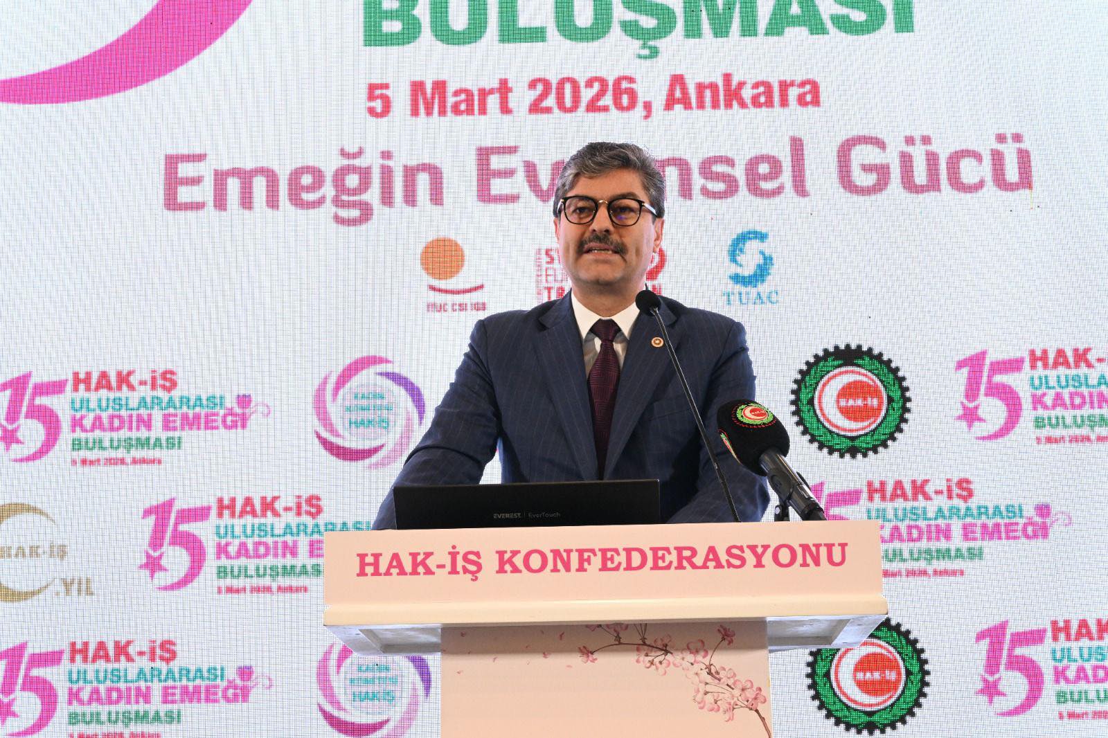 Necmettin Erkan, HAK-İŞ 15. Uluslararası Kadın Emeği Buluşması’nda