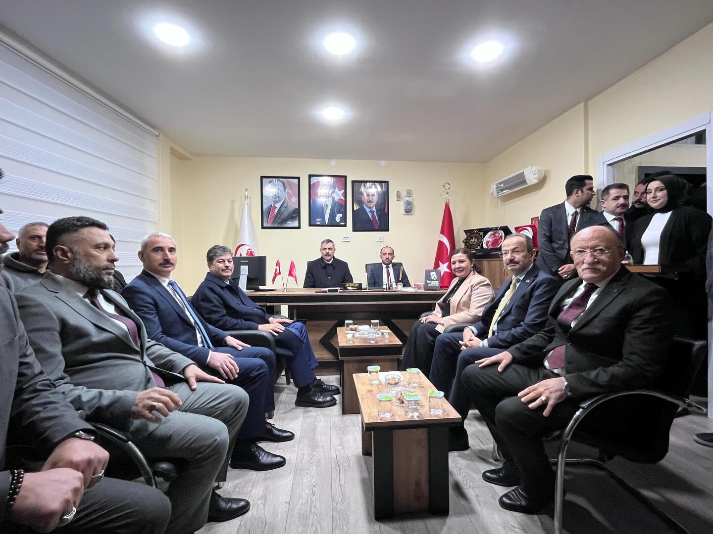 Necmettin Erkan, İçişleri Bakanı Mustafa Çiftçi ile BBP Kırşehir İl Başkanlığı’nı Ziyaret Etti