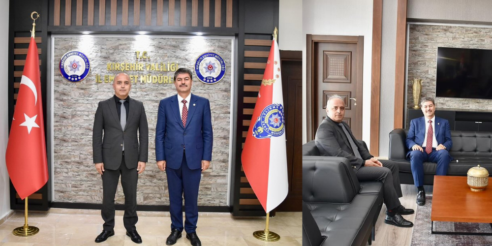 Milletvekili Necmettin Erkan’dan Emniyet Müdürü Mesut Görücü’ye Hayırlı Olsun Ziyareti